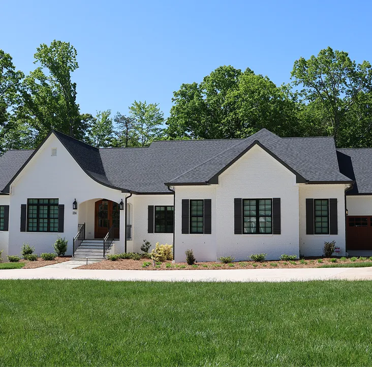 house with shingle roofs